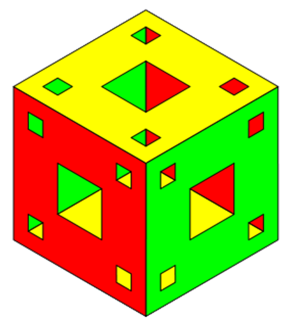 Durchlöcherter Würfel, erzeugt mit JS-LOGO