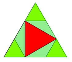 Dreieck mit der Fläche 1/3 eines Dreiecks