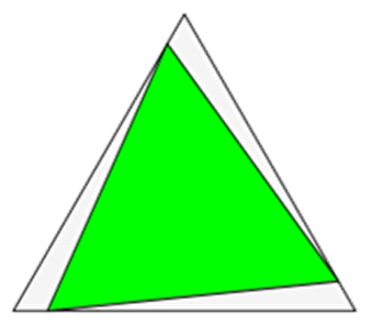 Dreieck mit dem Seitenfaktor 0.1