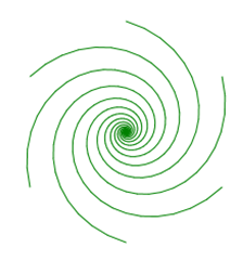 Multiple geometrische Spiralen