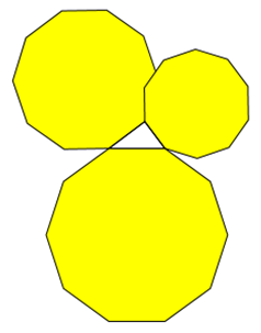 Pythagoras mit 10-Ecken