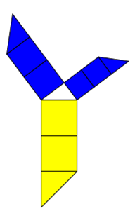 Pythagoras mit 2,5 Quadraten
