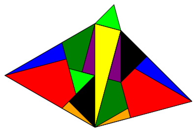 Pythagoras: Zerlegungsbeweis mit regelmäßigen 3-Ecken