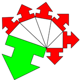 Multipler Pythagoras: Kette von Dreiecken mit Kathete 1 LE