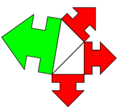 Multipler Pythagoras: Kette von Dreiecken mit Kathete 1 LE