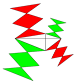 Pythagoras: Gleiche Flächen über Kreuz