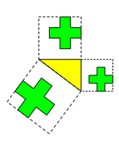 Pythagoras mit schwimmenden griechischen Kreuz