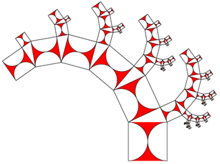 Pythagoras-Baum mit Halbkreisen