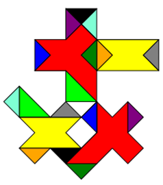 Pythagoras mit lateinischen Kreuzen