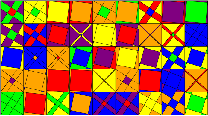 Tiling=Parkettierung - Quadrat im  Quadrat