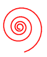 Flächen-Spirale basierend auf 16-Ecken