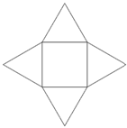 Stern aus Quadrat und Dreiecken zum überlappenden Parkettieren
