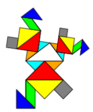 Pythagoras mit Tangram: Vogel