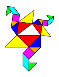 Pythagoras mit Tangram: Vogel